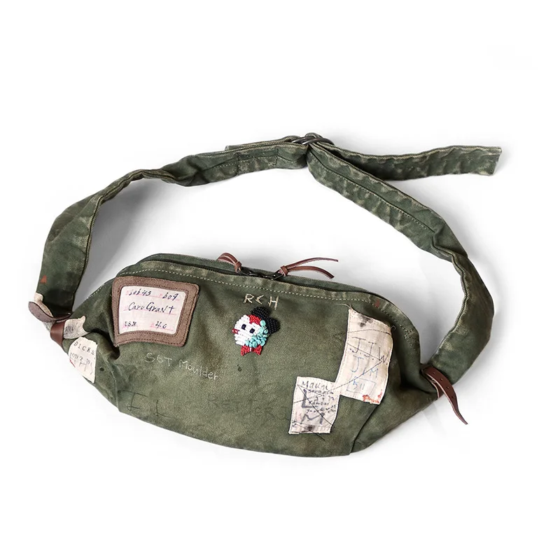 

New Arrival Kapital Retro Japanese Trendy Casual Vintage Mickey Canvas Shoulder Small Stray Bag Ins