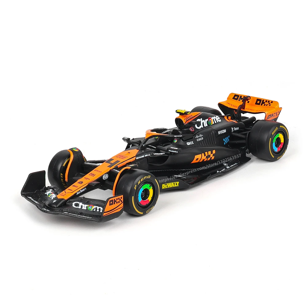 Bburago 1:43 2023 McLaren F1 Singapore MCL60 4# Lando Norris 81# Oscar Piastri Formula One Alloy Super Toy Die cast car model