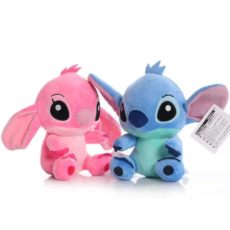 Nouveau dessin animé Disney bleu rose point poupées en peluche Anime jouets Lilo et point 20CM Stich peluche jouets en peluche cadeau de noël pour les enfants