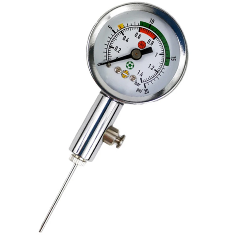 

Air Pressure Gauge Ball Meter Basketball Football Volleyball Stainless Steel Barometer Tools