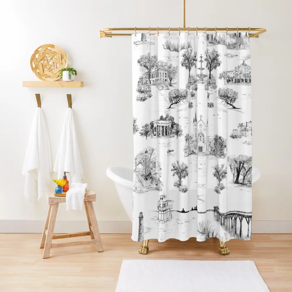 Mobile Toile Shower Curtain Waterproof Shower Waterproof Shower And Anti-Mold Modern Accessory Bathrooms Bathroom Curtain