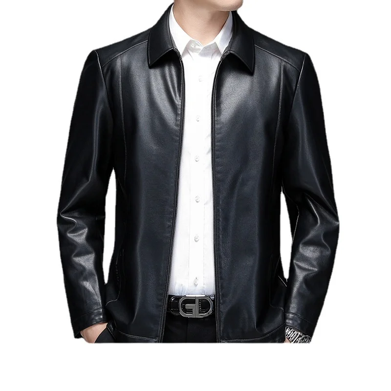 New Casual Leather Jacket Men Clothing Autumn Jackets for Man Plush Thick Winter Coat Male Outwears Jaqueta De Couro FCY