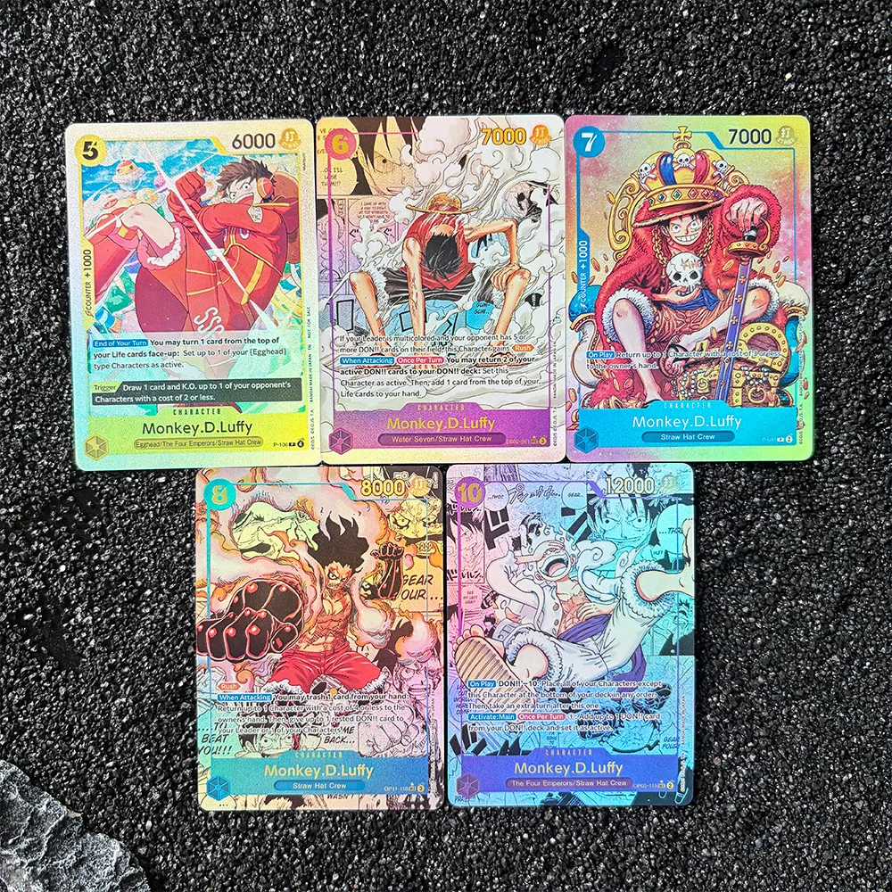 

DIY Proxy OPCG Card Single Card EN Monkey.D.Luffy Anime Collection Card High Quality Replica Card Gift Trading Game Card Toy