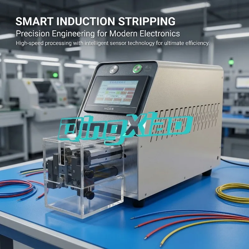 Pure Electric Inductive Pneumatic Wire Stripping Machine For Multi Core Cable Small Automatic Wire Peeler Tool Free Adjustment