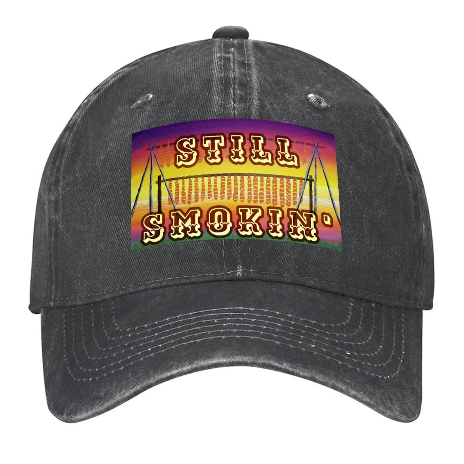 

Still Smokin" Fish Baseball Cap Hood Gentleman Hat Horse Hat Sunscreen Woman Hats Men's