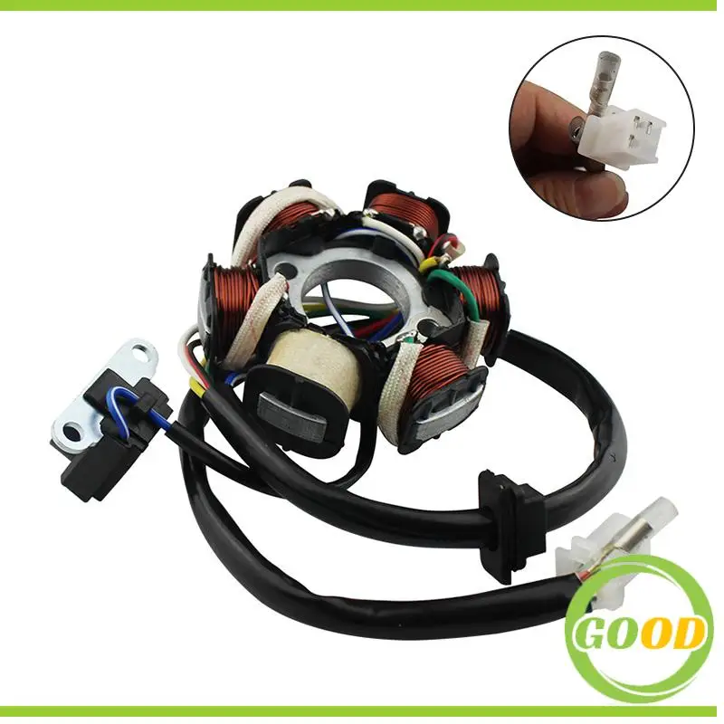 

Motorcycle Generator Stator Coil 6 Poles Copper Wire Magneto For GY6 125CC CB125 ZS125 Scooter Moped Motorcycle Accessories