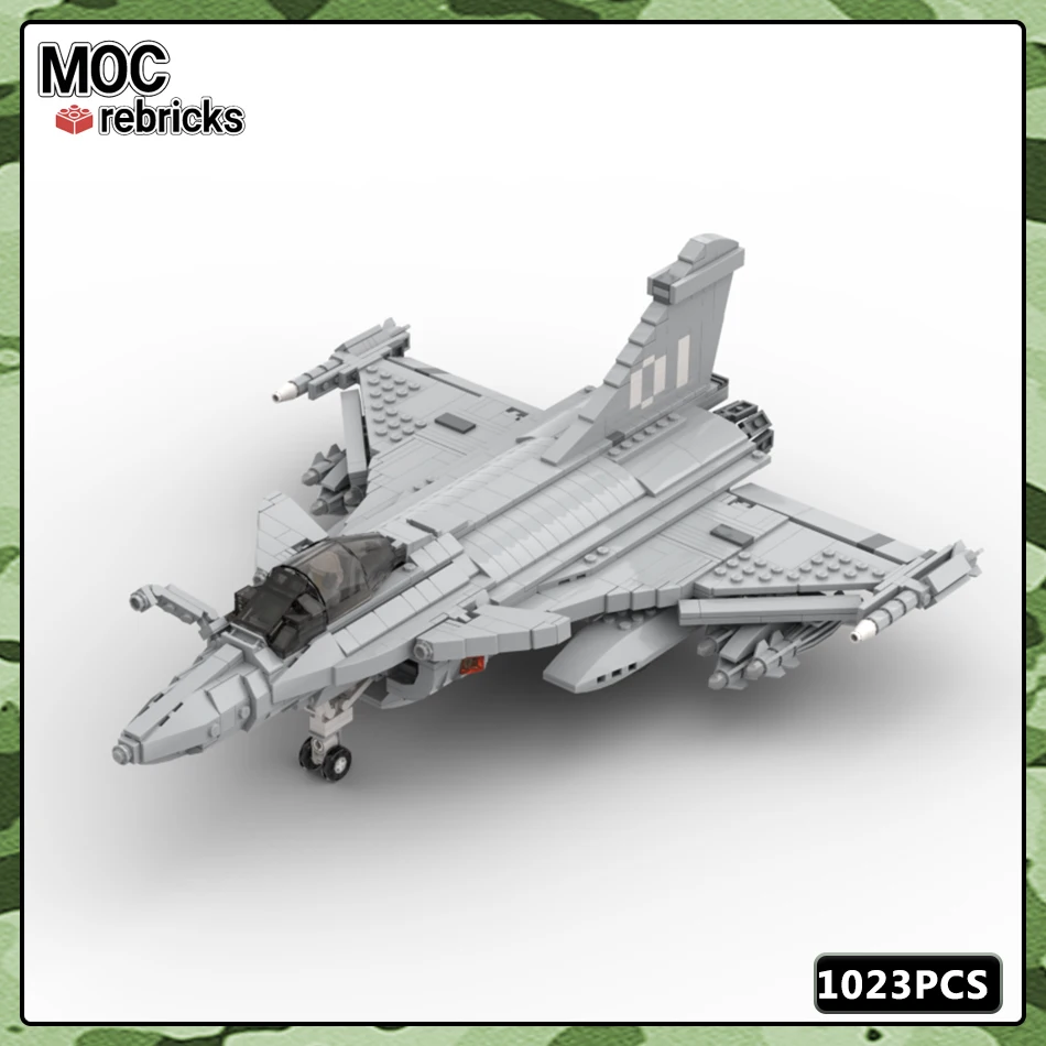 MOC Military Serie Baustein Modell Rafale Fliegende Waffe Teile Set Originalität DIY Kinder Geschenk Pädagogisches Spielzeug