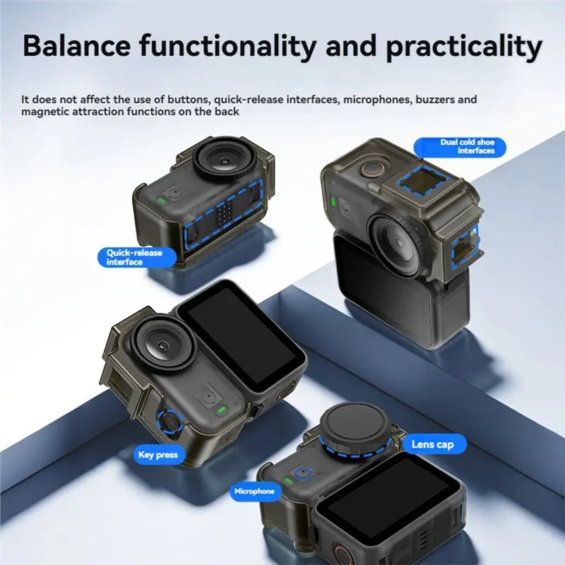 N91R-Protective Camera Cage For DJI Osmo Nano-Multifunctional Quick-Release Base-Horizontal/Vertical Shooting Accessory