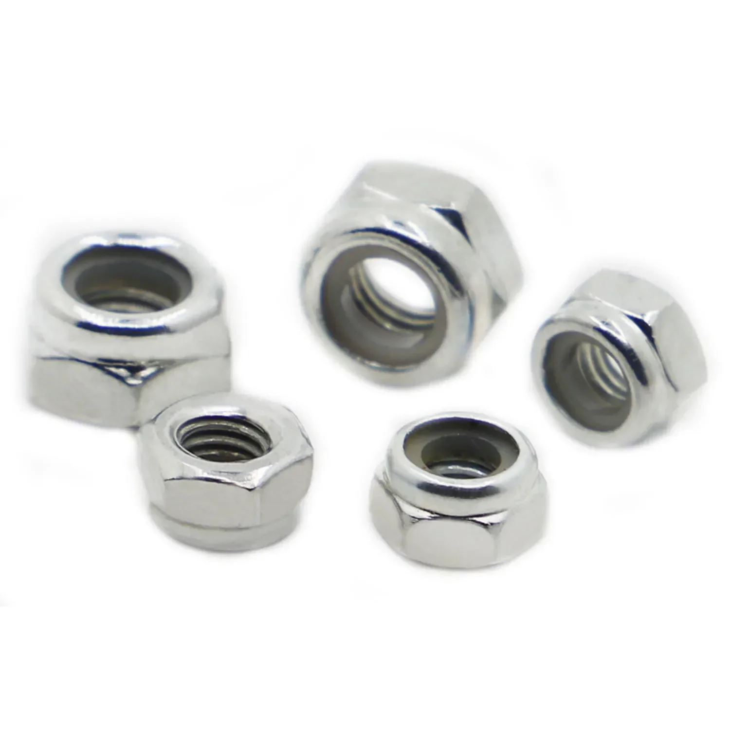 M2 M2.5 M3 M4 M5 M6 M8 M10 M12 M14 M16 Galvanized Steel Self-locking Nut Locknut Slip Nylon Hex Lock Nut DIN985