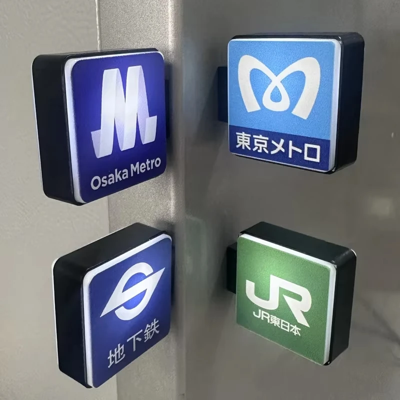 اليابان مترو الانفاق ضوء تسجيل ثلاثية الأبعاد مغناطيس الثلاجة مضيئة الثلاجة ملصق أوساكا كيوتو المغناطيسي Jr السفر تذكارية المغناطيسي ملصق