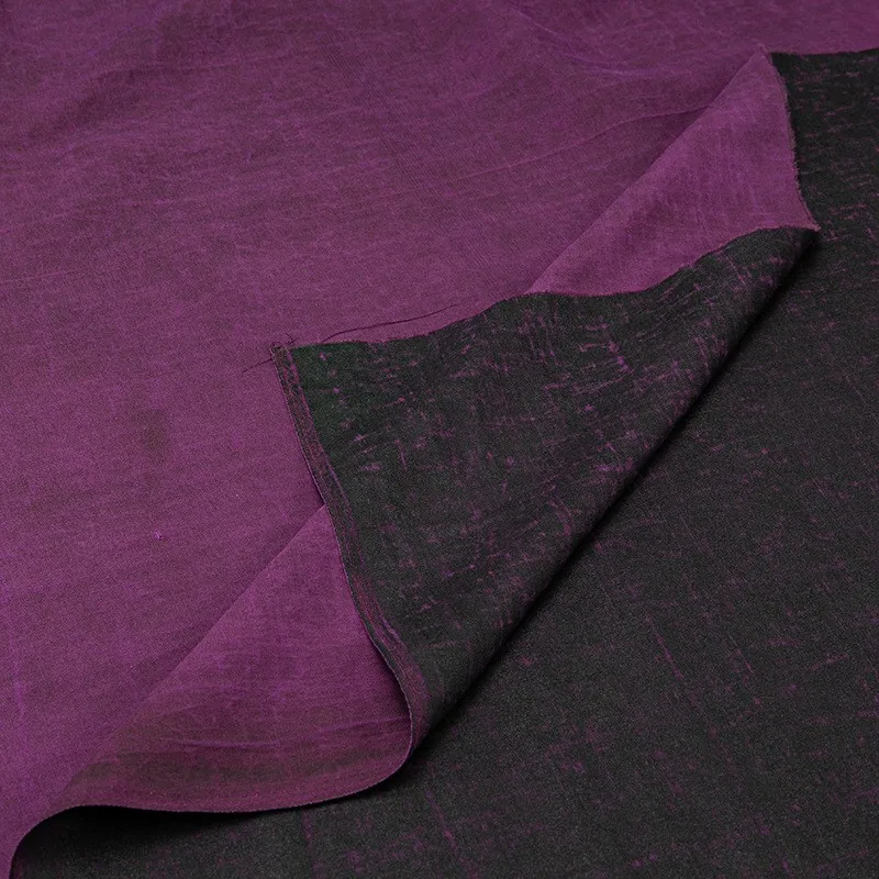 

Purple intangible cultural heritage Tussah silk old material Xiangyunsha and ancient method inheritance of ramie fabric