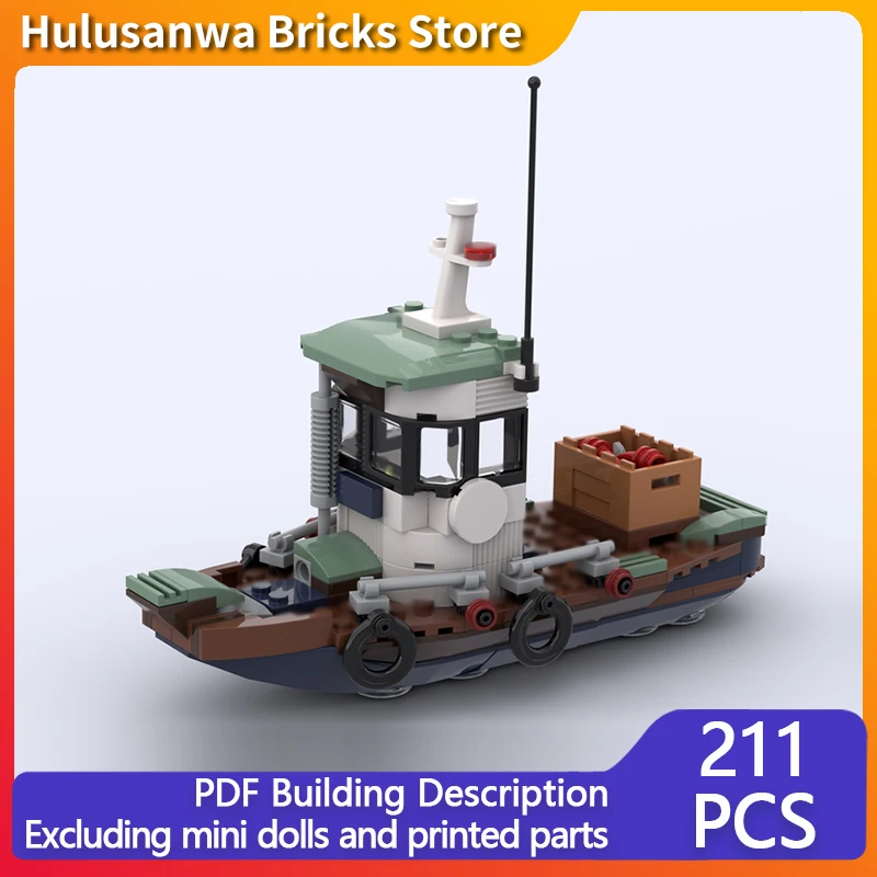 

Модель лодки с креветками MOC, строительные кирпичи, военное оборудование, модульные технологии, подарки, праздник, сборка, детские игрушки, костюм