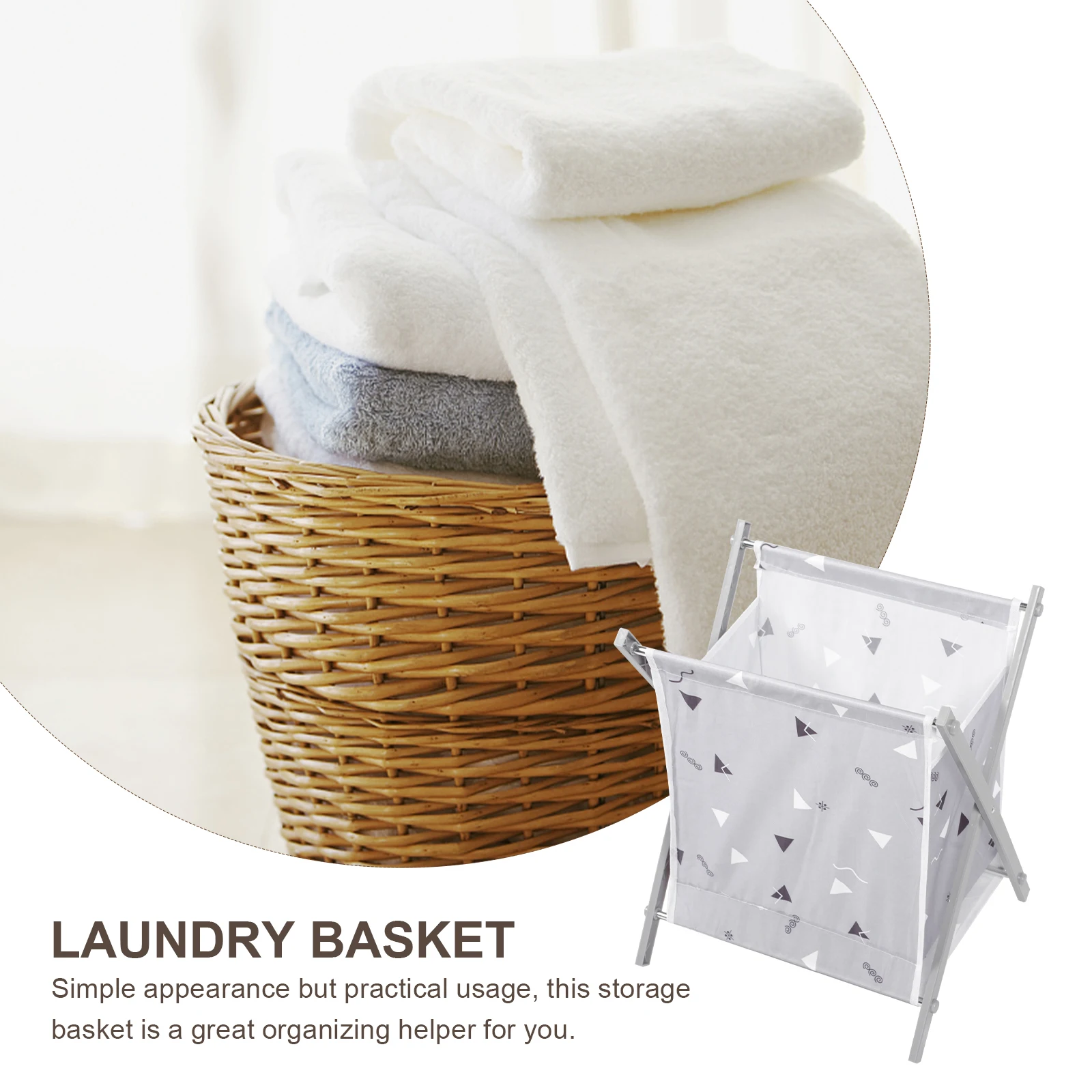 

Large Size Laundry Basket Foldable Cloth Storage Container Toy Books Slim Design With Lid Bedroom ganizer Cost Effective