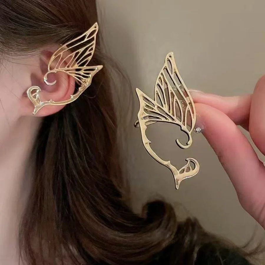 1 Paar Butterfly Spirit Ohrclips – keine Ohrlöcher für das Anbringen erforderlich. Halloween-Ohrringe im düsteren Stil für Rollenspiele – Detail 2
