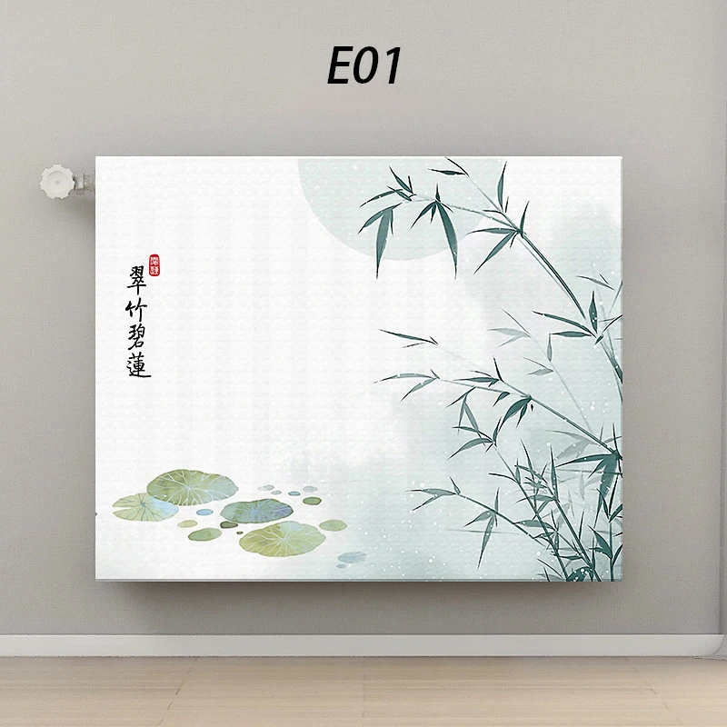 All Inclusive Radiator Dust Cover Protector Chinese Style Elastic Printing Fabric Home Decor Heater Cover Furniture Dust Clot