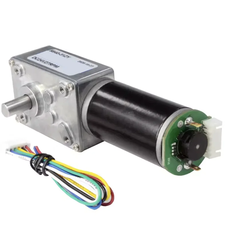 MAX 70KG 5840-31ZYH worm gear DC encoder reduction motor self-locking reduction motor 12V24V 6-470rpm all steel gear