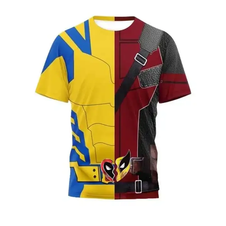 2024 Deadpool Wolverine T Shirt Men 3 Costume Adult Kids Summer Short Sleeve Superhero Training Uniform Tracksuit Top Tee Shirt