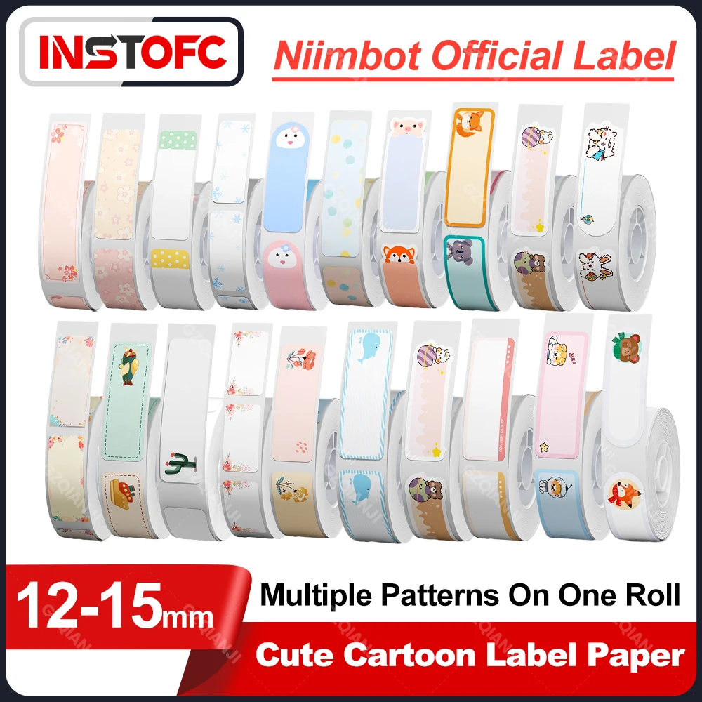 Niimbot D110 D11 Thermal Label paper Supermarket Waterproof Anti-Oil Tear-Resistant Price Label Pure Color Scratch-Resistant