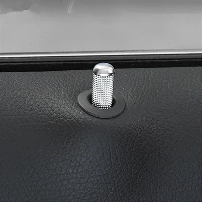 Transform the Look of Your For MercedesBenz W205 GLS GLE with Silver Car Door Lock Pin Knob Trim Ring 4pcs