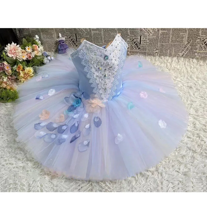 

Light Blue Lilac Sleeping Beauty Ballet Dress For Performance,Platter Balet Costume Bluebird Fairy Tutu Drop Ship