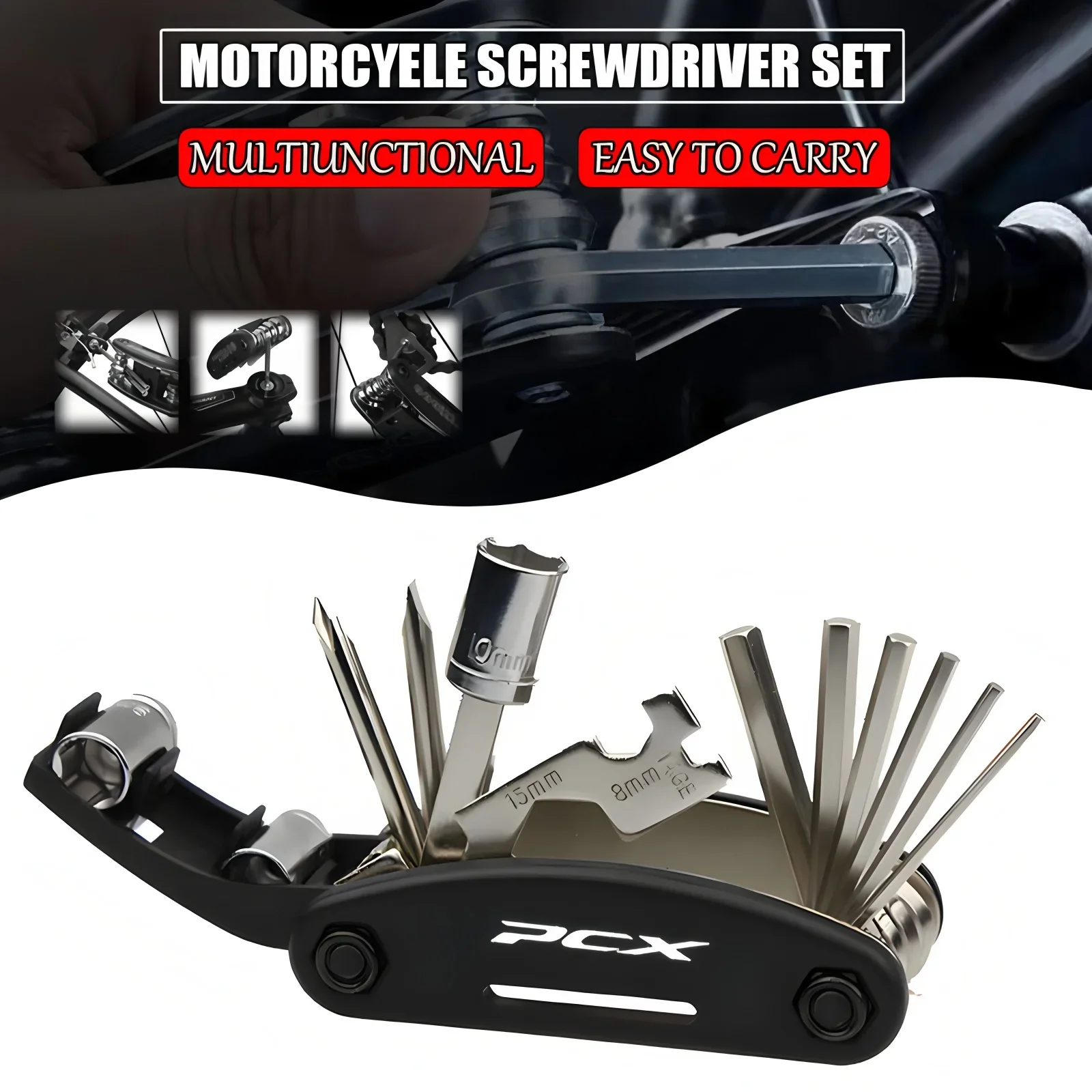 Fit For PCX 125 150 160 PCX125 PCX150 PCX160 Motorcycle Multifunction Tool Portable Repair Screwdriver Set