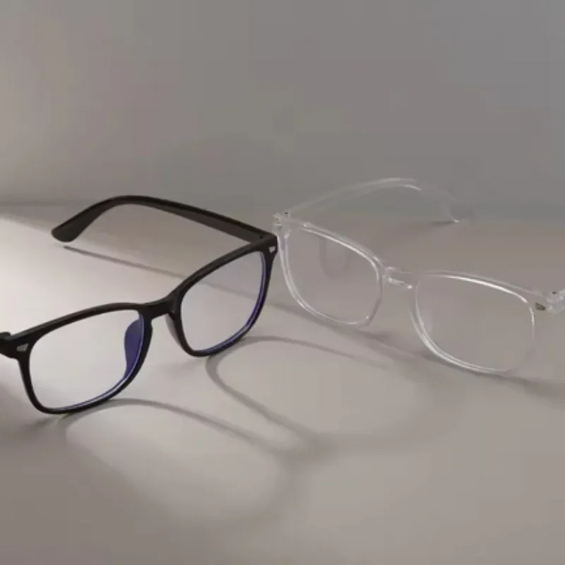 2 Pairs of Retro Rice Nail Anti Blue Light Glasses Classic and Fashionable Square Business Versatile Glasses for Men and Women