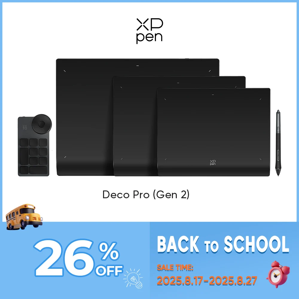 

XPPen Deco Pro (Gen 2) Graphics Tablet World First 16K Pressure Levels X3 Pro Stylus Digital Drawing Tablet for Draw Art Design