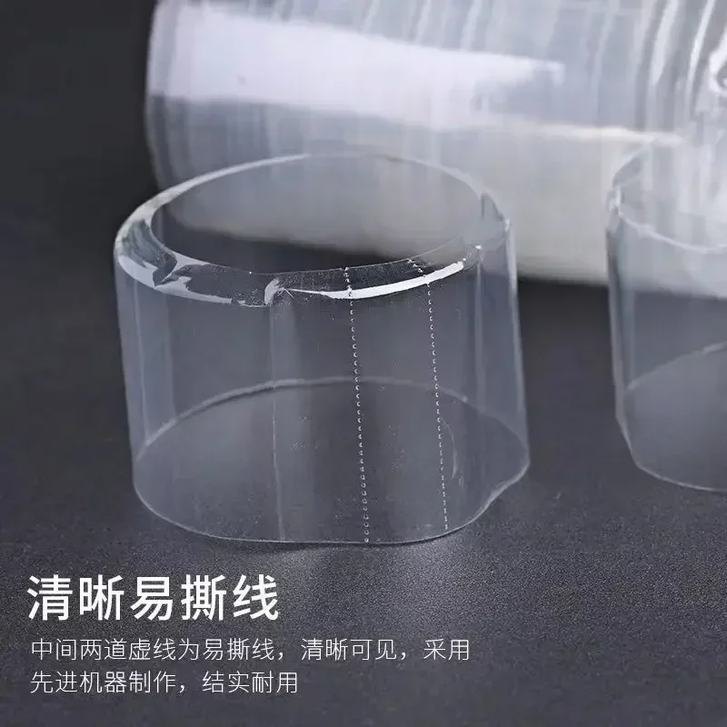 200pcs Glass Ceramic Bottle Cap Dustproof Heat Shrink Film Bottle Mouth Plastic Heat Sealing Sleeve Wine Bottle Cap Seal Hat Bag