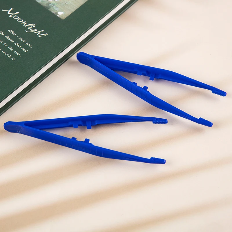 10pcs Plastic Tweezers Medical Beads Small Disposable Tweezers Tools Forceps Wholesale 11cm*2.3cm