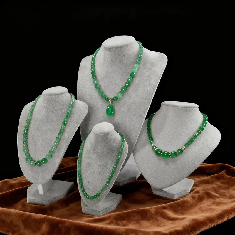 

Высококачественная серая ледяная серая бархатная подставка для хранения ювелирных изделий для подвешивания ожерелья, подвесной дисплей, инструмент для хранения ювелирных аксессуаров