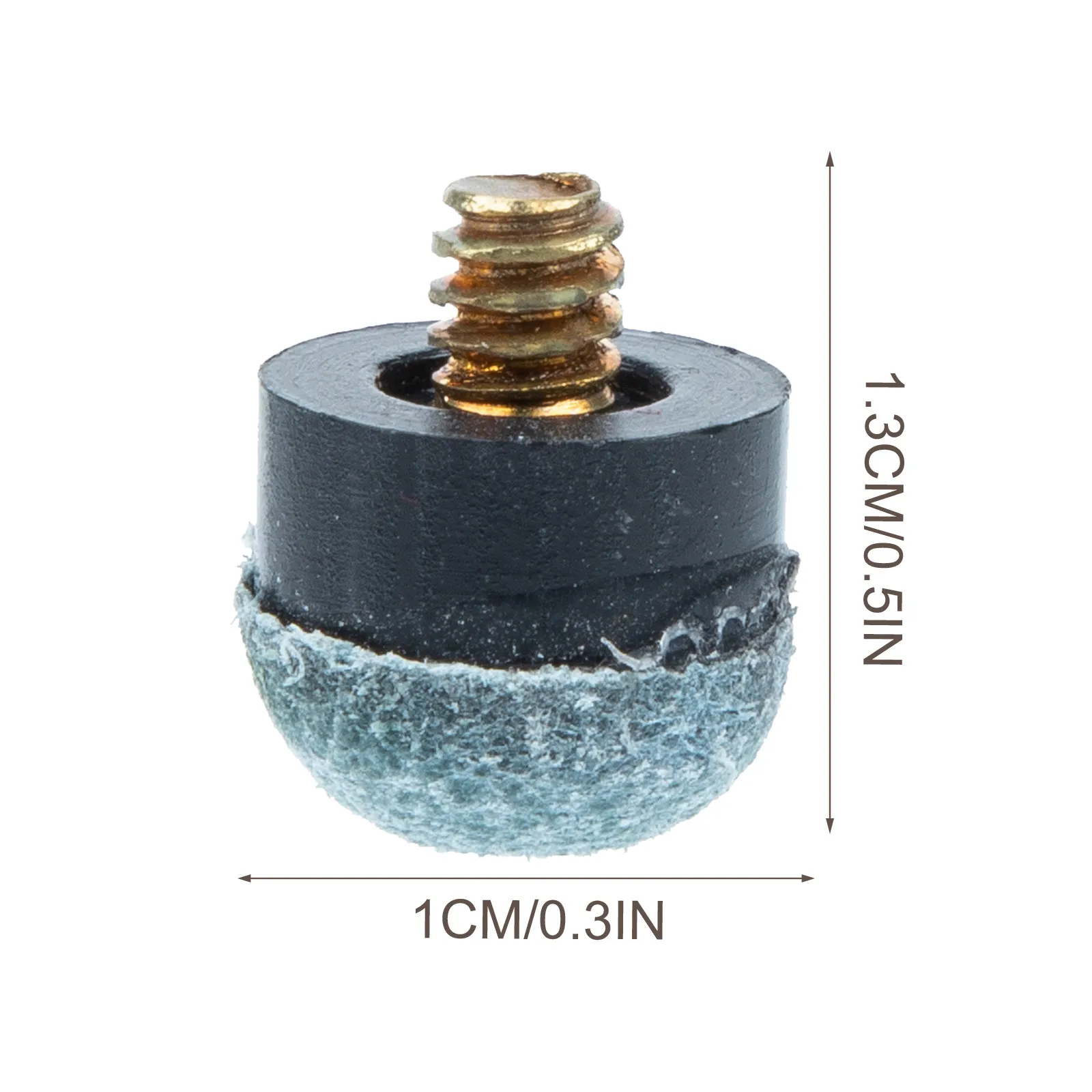 20Pcs Pool Cue Tips Screw-on Replacement for Billiard Cue Stick Lightweight Portable Easy Install No Glue Needed