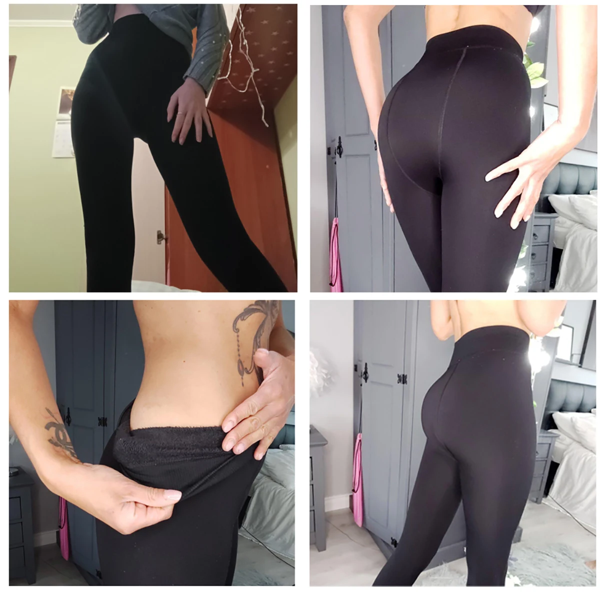 Frauen Herbst Winter Leggings Plus Samt Frauen Leggings Hohe Taille Dicke Samt Hosen Dehnbare Große Größe Warme Leggings 8 Farben – Detail 5