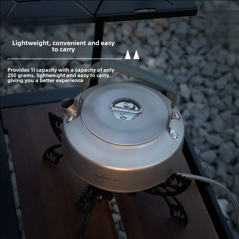 

Outdoor Camping Travel Kettle Home Camping Picnic Boil Water Drink Teapot Convenient Titanium Kettle Camping Cooking