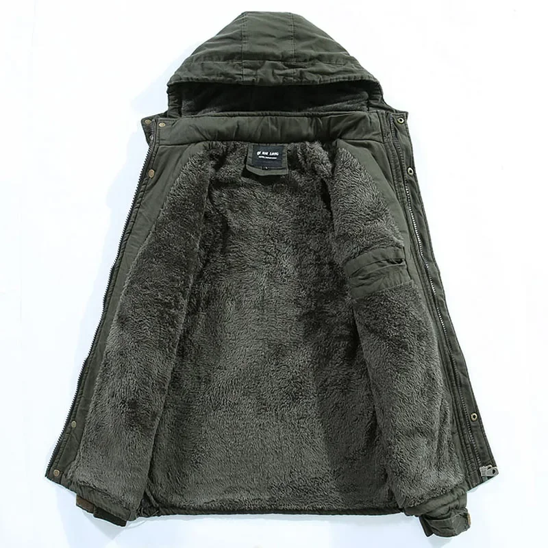 Giacche parka lunghe invernali da uomo giacche Casual da uomo Slim addensate in pile caldo con cappuccio piumini Outdoor antivento di alta qualità