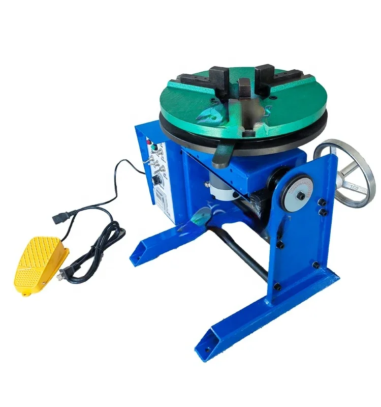 50kg Welding Positioner 0-90 Turntable Timing Positioning For Welding Pipe Rotary Machine