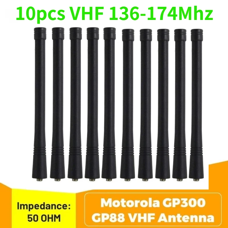 

10pc Walkie Talkie VHF 136-174Mhz HAM Soft Antenna for Motorola EP350 EP450 GP68 GP88 GP328 GP338 GP3188 GP68 GP340 CP200 Antenn