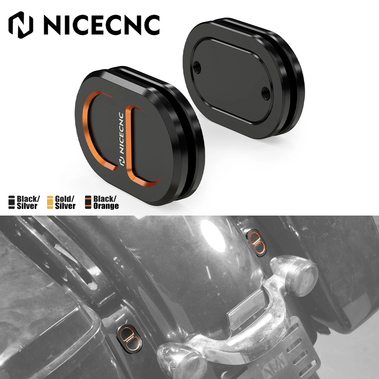 

For Harley Street Glide FLHX CVO FLHXSE 2007-2023 Antenna Hole Filler Cover Road King FLHR FLHRXS Road Glide FLTR Custom FLTRX