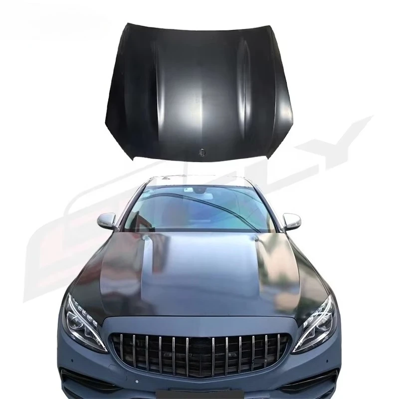 

Car Hood for 2015-2022 C Class W205 Upgrade C63 Hood C180 C200 C260 C300 Car Bonnet Steel Aluminium Engine Hood