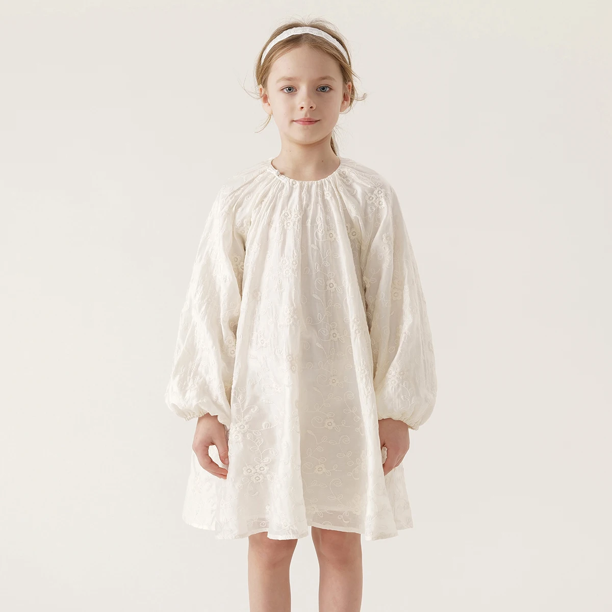 

MARC&JANIE Girls New Chinese Lyocell Embroidered Dresses for Spring French Series 240166