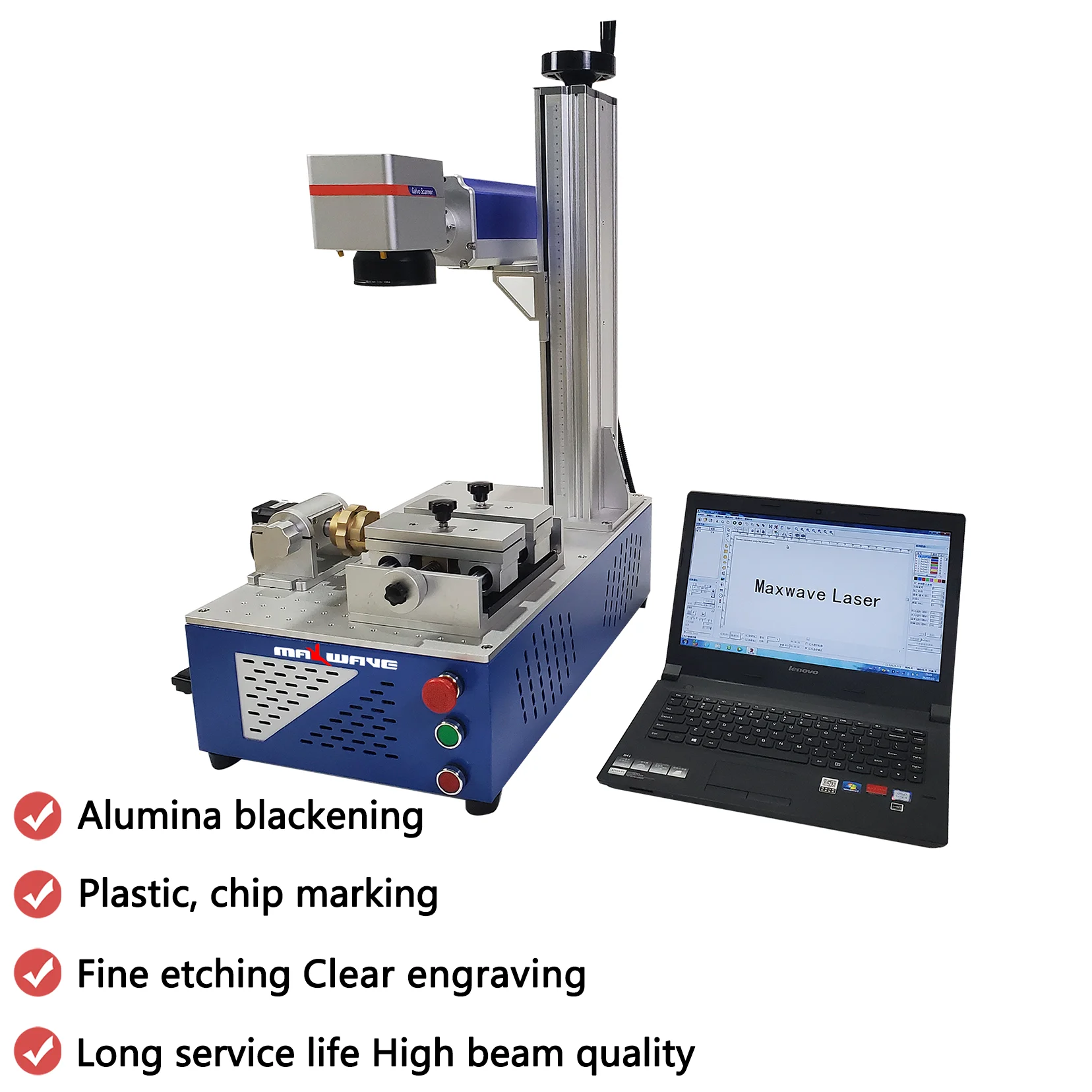 Fiber Laser marking machine Metal Wood Jewelry Marker Carver Mchine Ready To Ship Portable 20W 30W 50W 100W