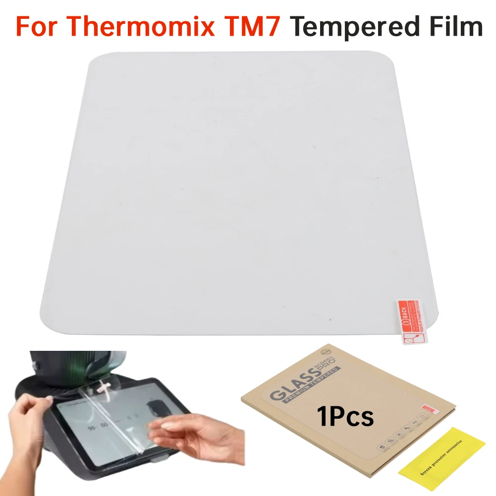 1pcs Ultra-Clear Tempered Glass Screen Protector For Thermomix TM7 Tempered Glass Blender Kitchen Accessories Protector Film
