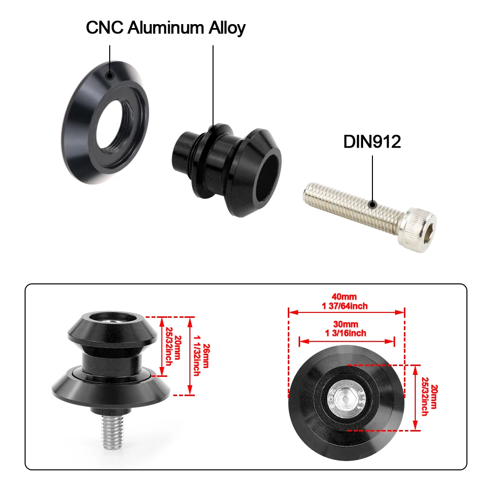 Fit For Kawasaki Versys 650 KLE650	2006-2014 Versys 1000 KLE1000 2012-2018 Swing Arm Sliders Spools Stand Bobbins Aluminum Alloy