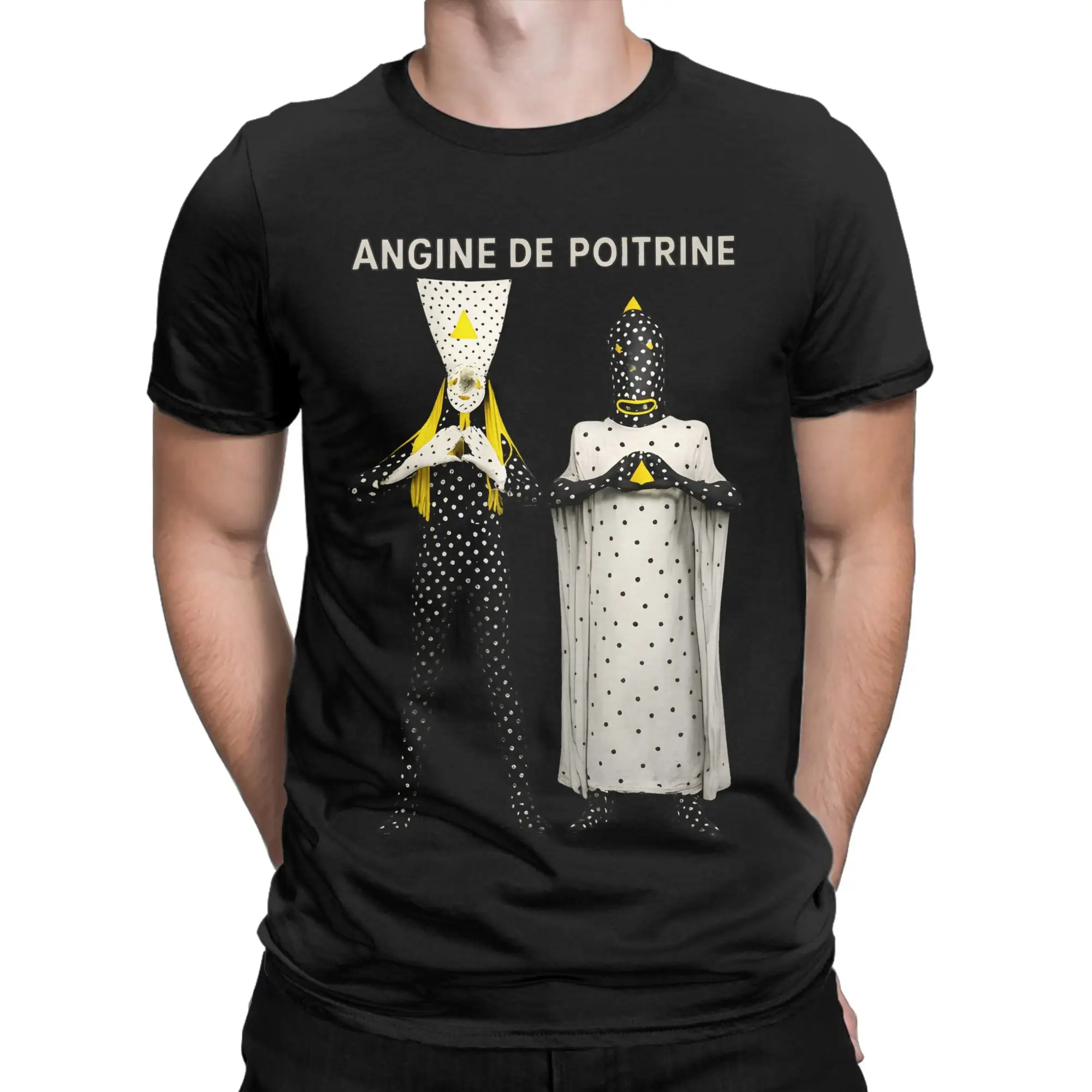 Angine De Poitrine Rock Band Cotton T-Shirt For Men Summer  Vintage T Shirts Harajuku Tees Plus Size Cheap Tops