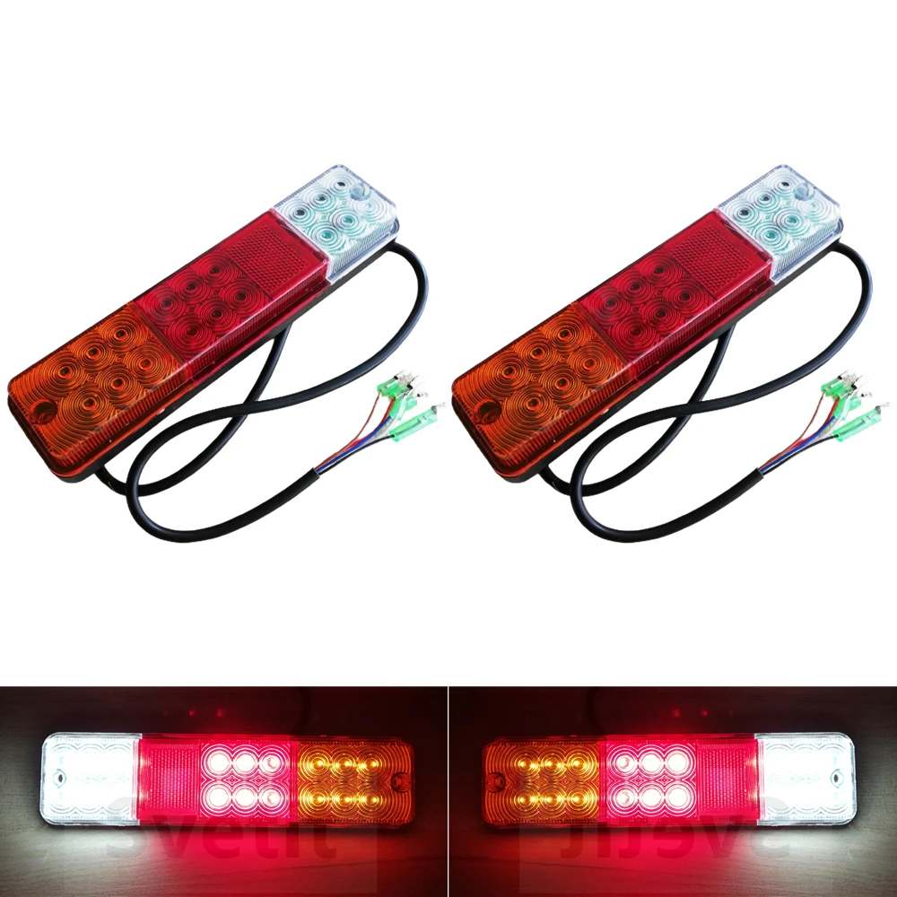 

2Pcs Trailer Tail Light Tractor Rear Light 12V - 80V LED Forklift Lamp 24V 36V 48V Turn Signal Brake Reverse Lamp