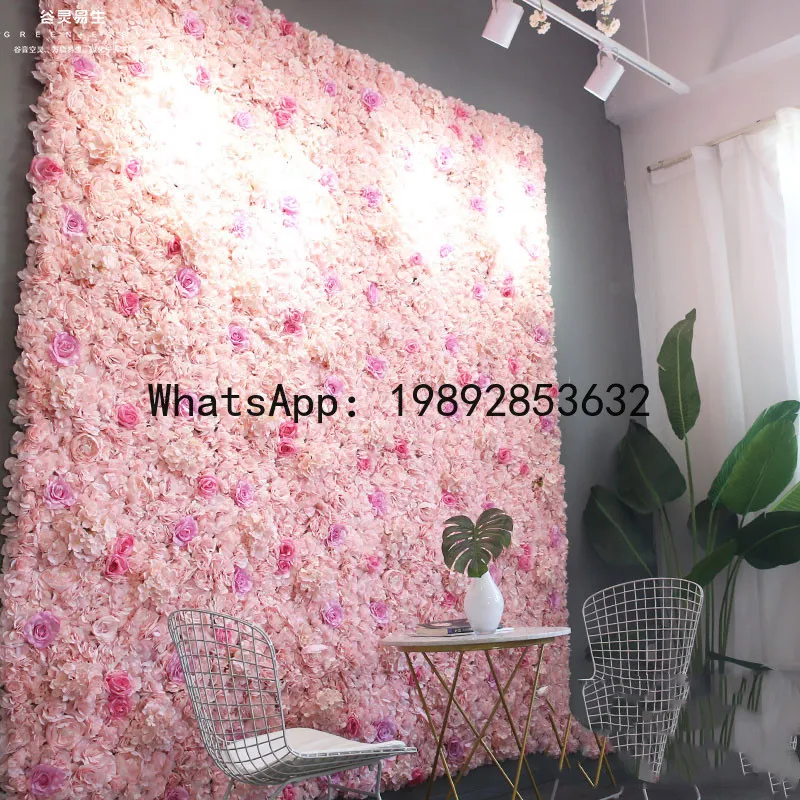 

Artificial Silk Rose Flower Wall Wedding Christmas Decoration Decorative Silk Hydrangea Wedding Decoration Backdrop