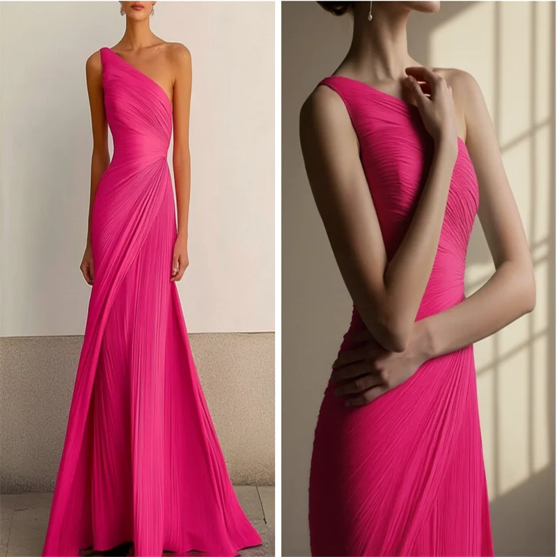 

Elegant Party Dresses Formal Prom Dress One Shoulder Maxi Dress Luxurious Evening Dresses 2025 Birthday Dress Customized