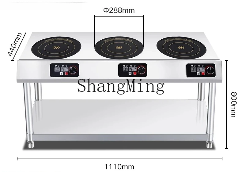 ZYY 商業電磁調理器マルチヘッドストーブ 3500 ワットダブルヘッドマルチアイ電気セラミックストーブハイパワー