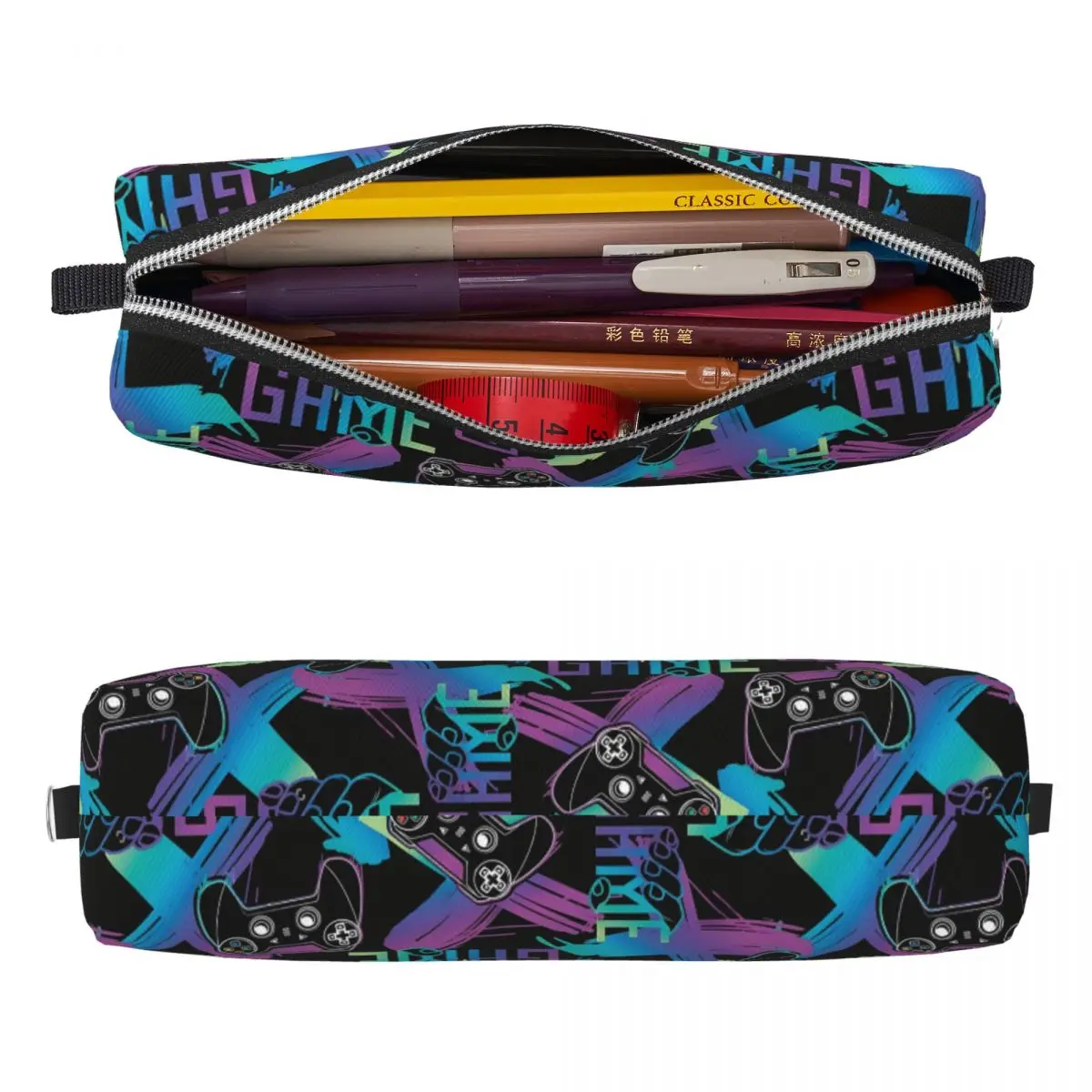 비디오 게임 게임 컨트롤러 연필 케이스 패션 펜 홀더 가방 소녀 소년 대용량 학교 용품 화장품 연필 케이스