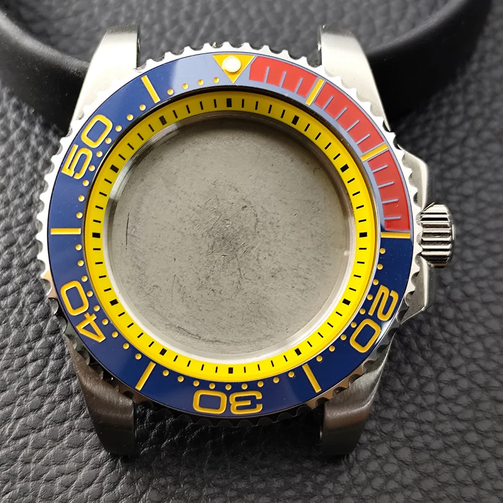 NH35 High-quality 40.5mm Silvery GMT Have Chapter Ring Steel Case Fit NH34 NH35 NH36 Movement Sapphire Glass Watch Box image 3