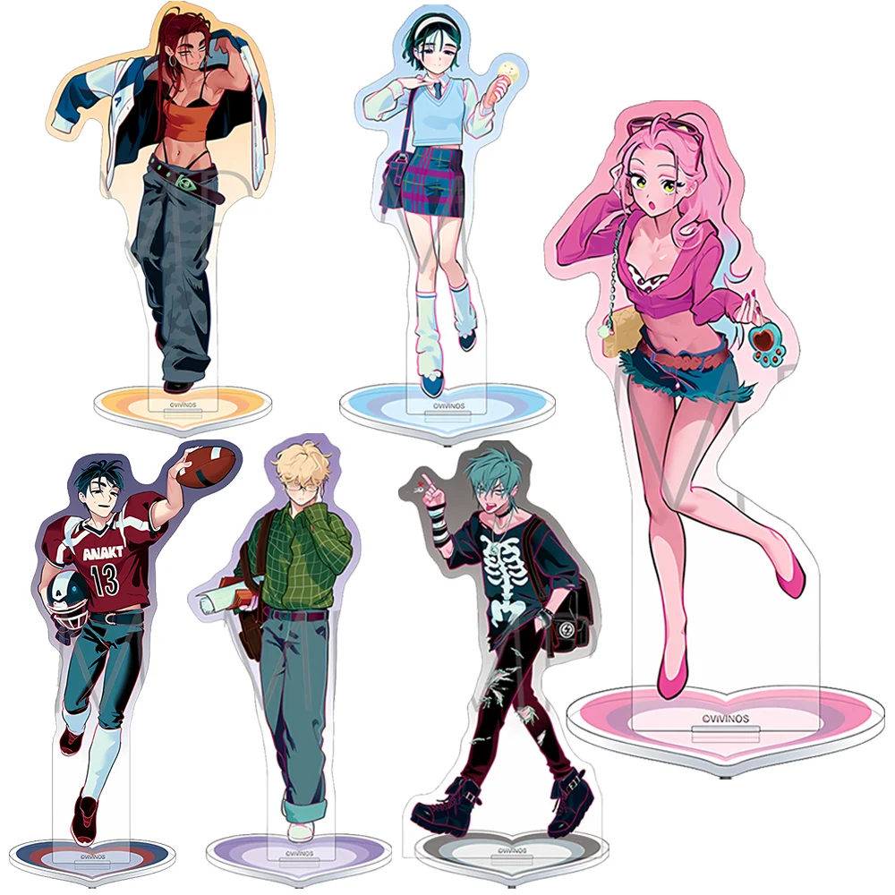 Alien Stage Mizi Sua Till Ivan Luka Hyuna 15CM Cute Anime Acrylic Stand keychain Cosplay Full Set peripheral Collect Fans Gift